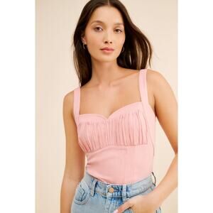 FREE PEOPLE Sasha Corset Tank Mellow Rose Size Small